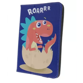 iLike Universal Folio dėklas Dino Roar planšetiniams kompiuteriams 9-10 inch | Įvairiaspalvis dinozaurų raštas