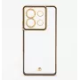 iLike Xiaomi Poco X6 TPU+PC Hybrid Protective Case su kameros apsauga, permatoma juoda