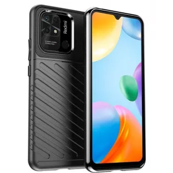 iLike Xiaomi Redmi 10C / Poco C40 Thunder dėklas lankstus šarvuotas dangtelis juodas