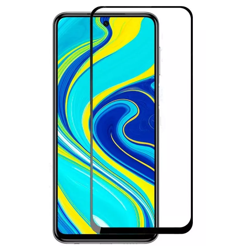 iLike Xiaomi Redmi Note 9 / Redmi 9T / Poco M3 Black Frame Full Glue Tempered Glass Screen Protector