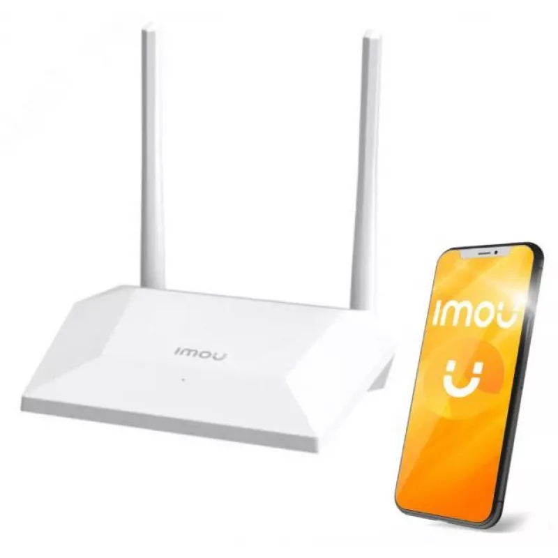 IMOU HR300 Wi-Fi 4 belaidis maršrutizatorius, 300 Mbps, 2.4 GHz, 1 WAN + 2 LAN prievadai, maršrutizatoriaus/AP/retransliatoriaus režimai, tėvų kontrolė