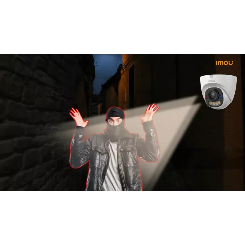 Imou IPC-PS8EP-8X0-0280B 8MP PoE Turret Dome IP Camera su 30m naktiniu matymu, IP67, H.265