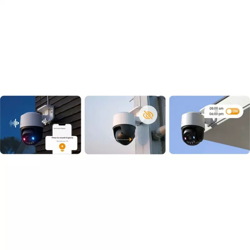 Imou PS7FP-8X0 8MP 4K PoE Pan/Tilt IP kamera su naktiniu matymu ir dvipusiu garsu
