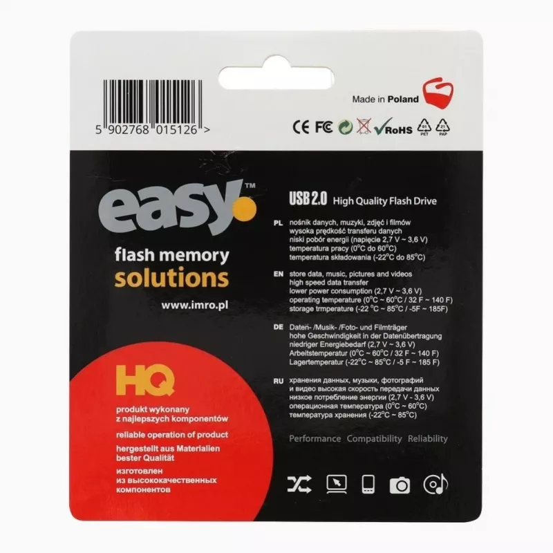 Imro IMRO pendrive EASY (ECO) 16GB USB 2.0 Flash Drive - Juoda