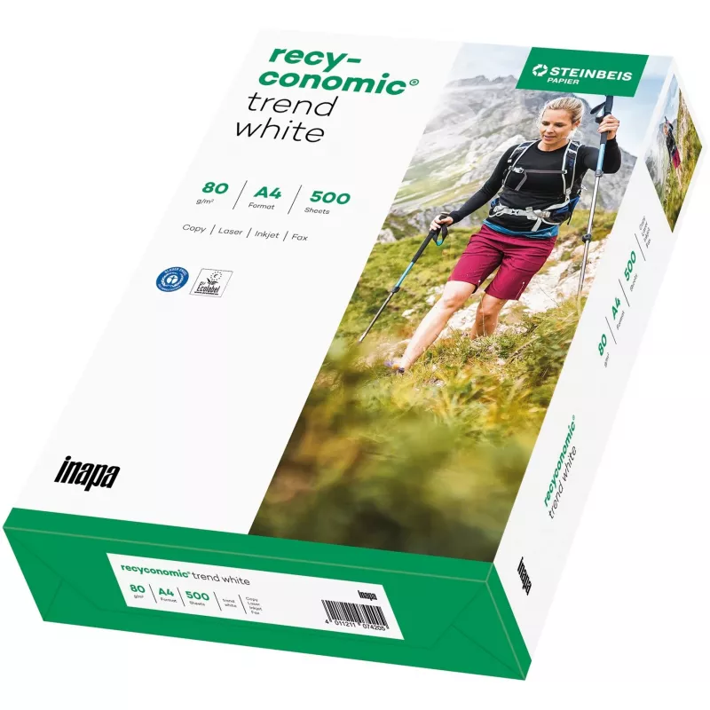 INAPA Papyrus Recyconomic Trend White A4 spausdintuvo popierius 80 g/m² 500 lapų