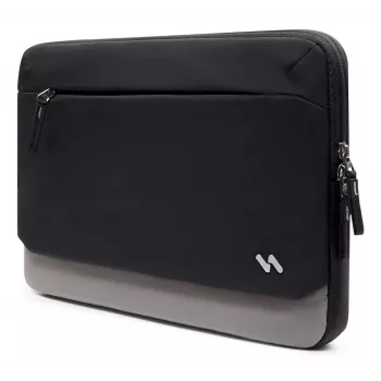 INATECK Laptop Sleeve, skirta 14 colių ultrabookams, vandenį atstumiantis poliesterio dėklas su minkštu flanelės pamušalu ir smūgius sugeriančia apsauga – juoda