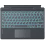 Inateck Surface Pro 8/9/X/11 klaviatūra – pilka, vokiškas QWERTZ, su foniniu apšvietimu ir jutikliniu kilimėliu