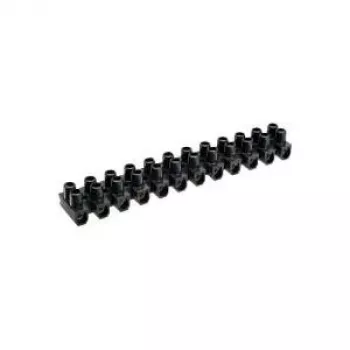InLine gnybtų juosta 6mm² 12 polių juoda 10 vnt.