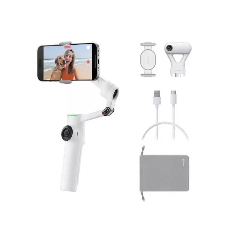 Insta360 Flow 2 Pro AI Tracker išmaniojo telefono gimbalas (baltas)