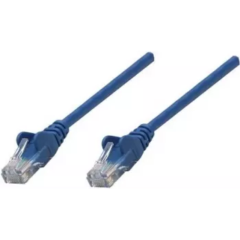 Intellinet Cat6 UTP tinklo kabelis, RJ-45 vyriškas į RJ-45 vyrišką, 25 cm, mėlynas, lietas apsauginis antgalis 739931
