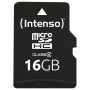 Intenso 16GB MicroSDHC Class 4 atminties kortelė su SD adapteriu, iki 21 MB/s skaitymo greitis, juoda
