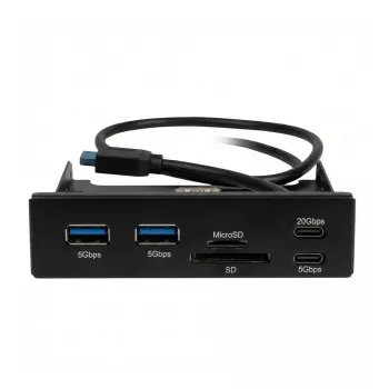 Inter-Tech Argus CI-22 Vidinė kortelių skaitytuvė 3,5 colio lizdui, USB 2.0, Multi-Card – juoda