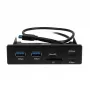 Inter-Tech Argus CI-22 Vidinė kortelių skaitytuvė 3,5 colio lizdui, USB 2.0, Multi-Card – juoda