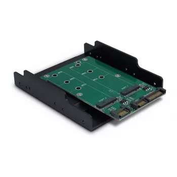 Inter-Tech KT005B 2xSATA į 2xM.2 SATA SSD PCI lizdo tvirtinimo rėmelis