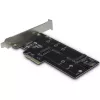 Inter-Tech PCIe adapterio kortelė KT015 PCIe x4 į M.2 NVMe + SATA į M.2