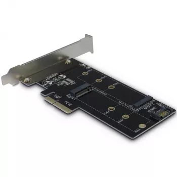 Inter-Tech PCIe adapterio kortelė KT015 PCIe x4 į M.2 NVMe + SATA į M.2