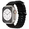 iWear S1 Griovelis Minkštas Silikoninis 20mm Dirželis, skirtas Apple Watch 49mm / 45mm / 44mm / 42mm, Juodas