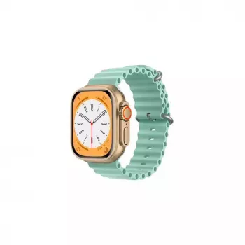 iWear S1 Grooved Soft Silicone 20mm Strap for Apple Watch 49mm / 45mm / 44mm / 42mm Light Green