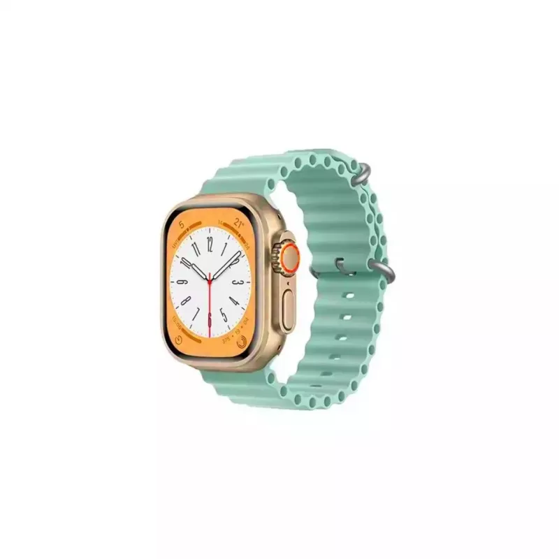 iWear S1 Grooved Soft Silicone 20mm Strap for Apple Watch 49mm / 45mm / 44mm / 42mm Light Green