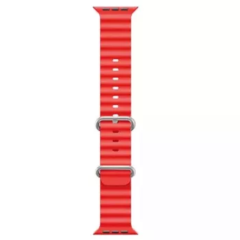iWear S1 Griovelis Minkštas Silikoninis 20mm Dirželis, skirtas Apple Watch 49mm / 45mm / 44mm / 42mm, Raudonas