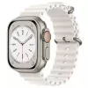 iWear S1 Griovelio minkštas silikoninis 20mm dirželis, skirtas Apple Watch 49mm / 45mm / 44mm / 42mm, baltas
