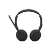 Jabra Evolve3 45 Stereo ausinės su Link 390c USB-A adapteriu, skirtos Microsoft Teams, juodos