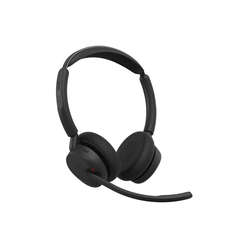 Jabra Evolve3 45 Stereo ausinės su Link 390c USB-A adapteriu, skirtos Microsoft Teams, juodos