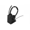 Jabra Evolve3 45 Stereo ausinės su Link 390c USB-A adapteriu, skirtos Microsoft Teams, juodos