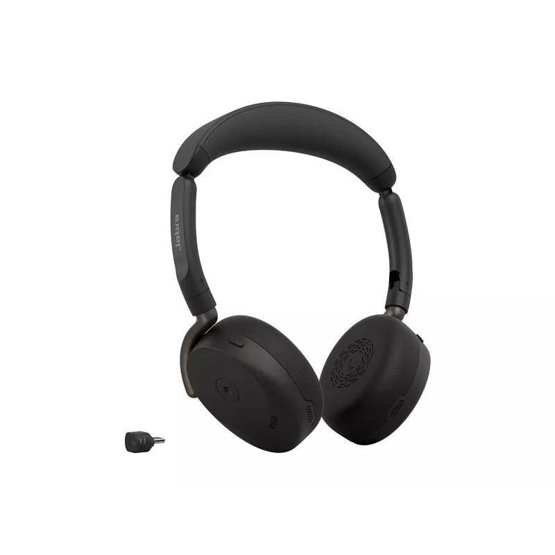 Jabra Evolve3 65 Flex MS belaidis Bluetooth ant ausų ausinės su Link 390c adapteriu, juodos
