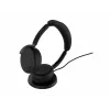 Jabra Evolve3 65 Flex UC Link 380c belaidžio įkrovimo stotelės ausinės - juodos