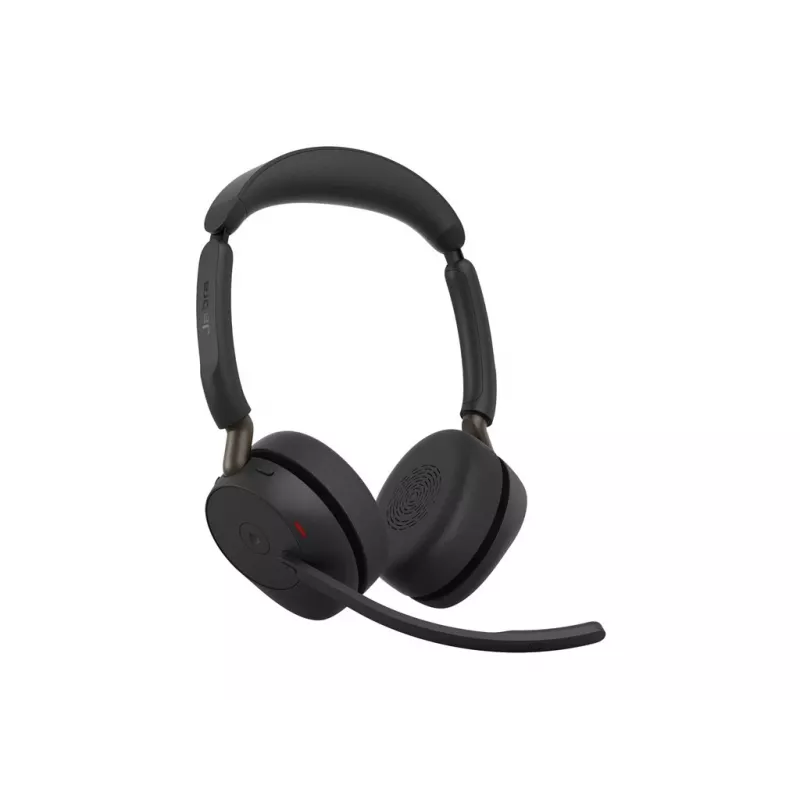 Jabra Evolve3 65 Stereo Link 390a MS belaidės antausės ausinės su Bluetooth ir USB-A adapteriu, optimizuotos Microsoft Teams, juodos