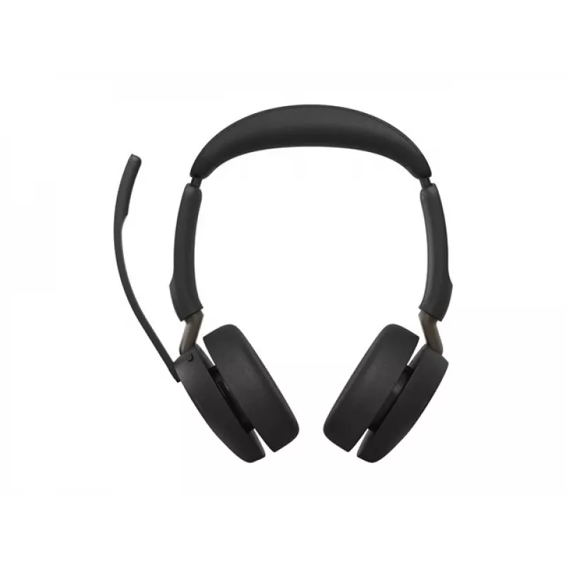 Jabra Evolve3 65 Stereo belaidės ausinės su Link 380c USB-C adapteriu ir įkrovimo stovu, juodos