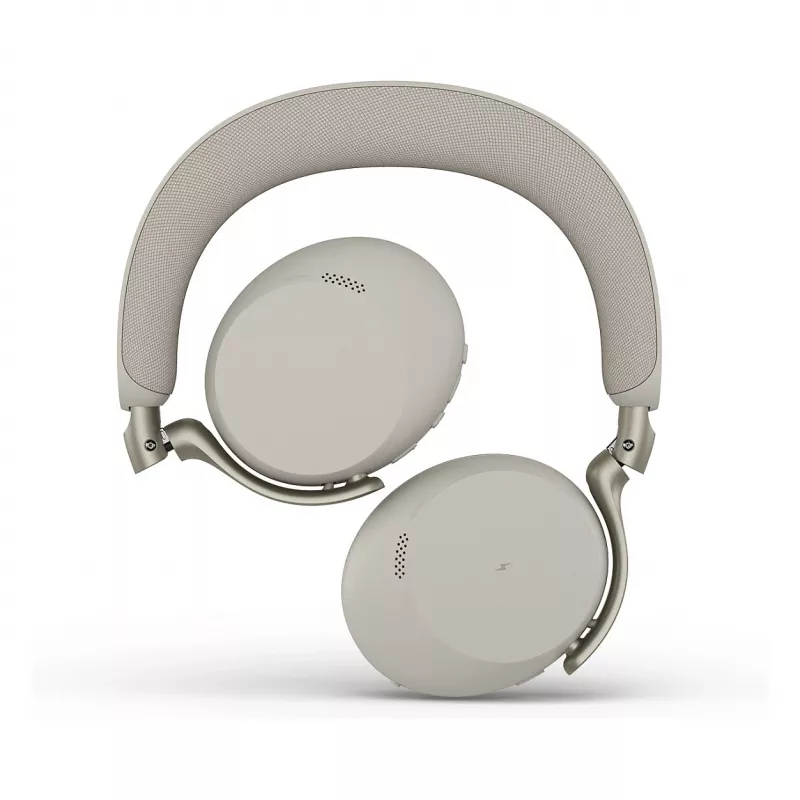 Jabra Evolve3 75 UC belaidė ausinė ant ausų su triukšmo slopinimu ir Link 390c adapteriu (šiltai pilka)