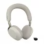 Jabra Evolve3 75 UC belaidė ausinė ant ausų su triukšmo slopinimu ir Link 390c adapteriu (šiltai pilka)