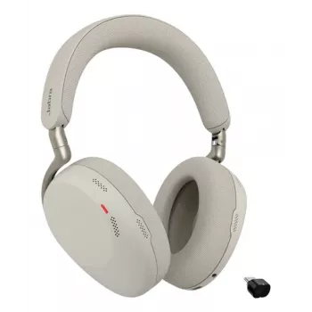 Jabra Evolve3 85 UC belaidė ausinė su aktyviu triukšmo slopinimu ir Link 390C adapteriu, šiltai pilka