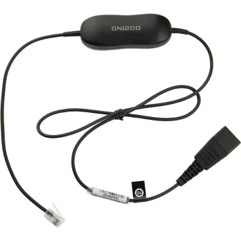 Jabra Smart Cord QD į RJ9 ausinių kabelis, skirtas Cisco IP Phone 78XX serijai, juodas, susuktas, nuo 0,4 m iki 2 m