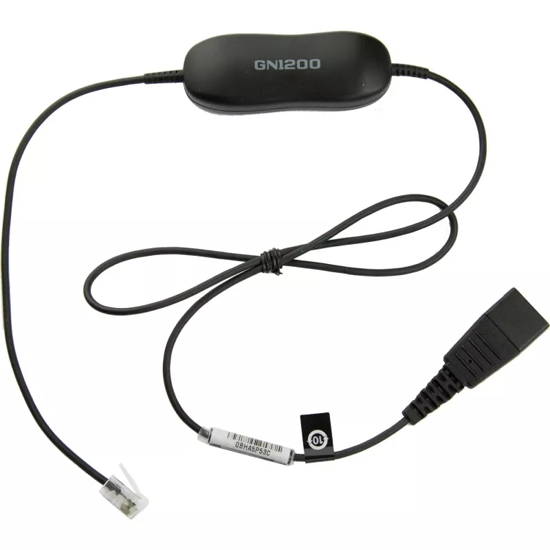 Jabra Smart Cord QD į RJ9 ausinių kabelis, skirtas Cisco IP Phone 78XX serijai, juodas, susuktas, nuo 0,4 m iki 2 m