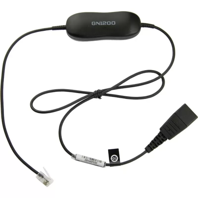 Jabra Smart Cord QD į RJ9 ausinių kabelis, skirtas Cisco IP Phone 78XX serijai, juodas, susuktas, nuo 0,4 m iki 2 m
