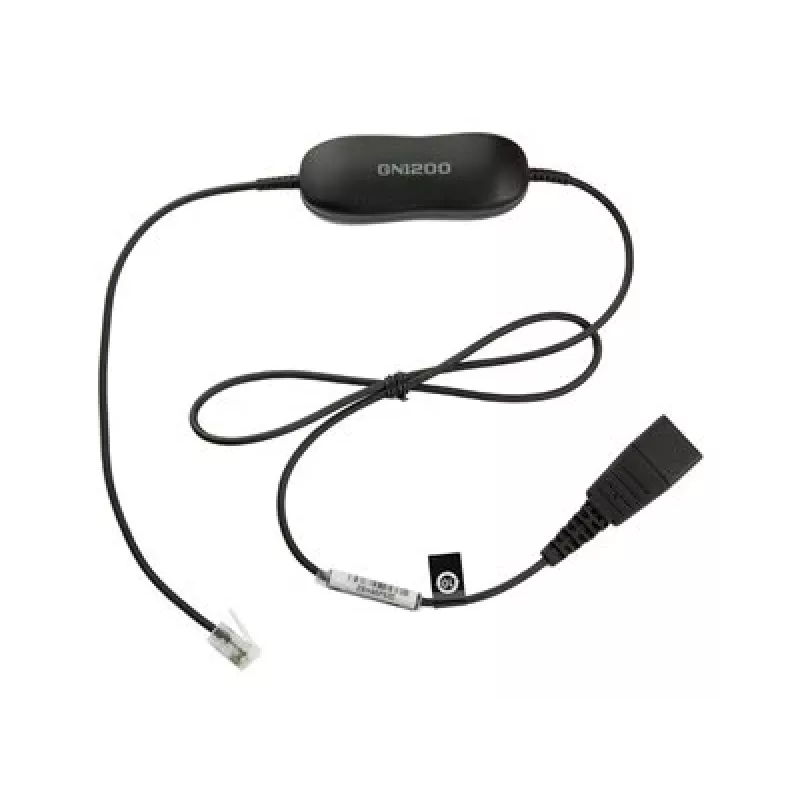 Jabra Smart Cord QD į RJ9 ausinių kabelis, skirtas Cisco IP Phone 78XX serijai, juodas, susuktas, nuo 0,4 m iki 2 m