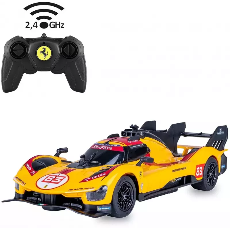 Jamara Ferrari 499P-N83 1:24 RC Sportinis Automobilis Geltonas 2.4 GHz Elektrinis Variklis