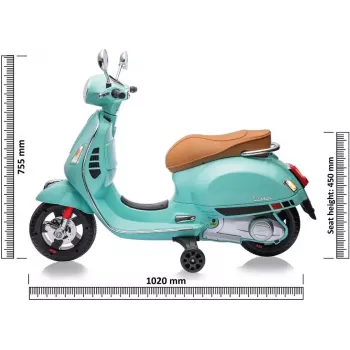 Jamara Ride-on Vespa GTS 125 Mint Green Li-Power 12.6
