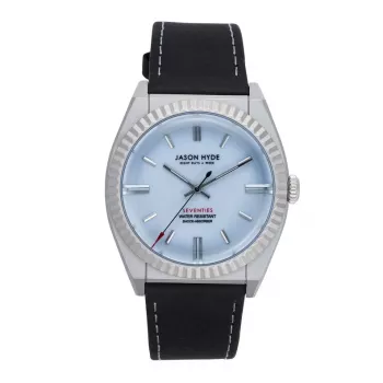 JASON HYDE JH10016 Unisex Analoginis Laikrodis 40mm Rožinio Aukso Nerūdijančio Plieno Korpusas Juodas Perdirbtos Odos Dirželis