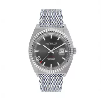JASON HYDE MAN JH30001 40mm Quartz Watch Black Dial Black Fabric Strap