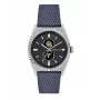 JASON HYDE MAN JH41001 Analoginis kvarcinis laikrodis 40mm Nerūdijančio plieno korpusas Mėlynas ciferblatas Ruda odinė juosta