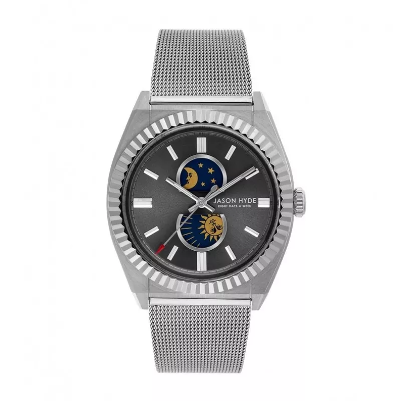 JASON HYDE MAN JH41005 40mm Quartz Stainless Steel Leather Watch Black