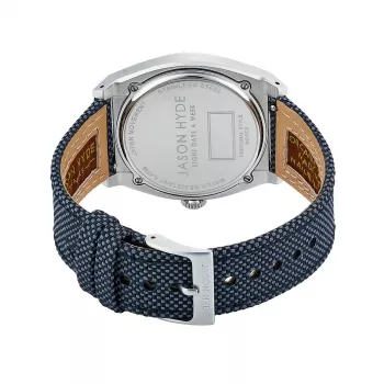 JASON HYDE Vyriškas laikrodis JH41000 40mm Kvarcinis Analoginis Nerūdijantis Plienas Oda Juodas