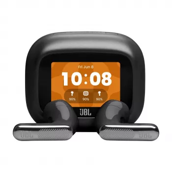 JBL LIVE Flex 4 belaidės į ausis įdedamos Bluetooth ausinės su adaptyviuoju triukšmo slopinimu, juodos