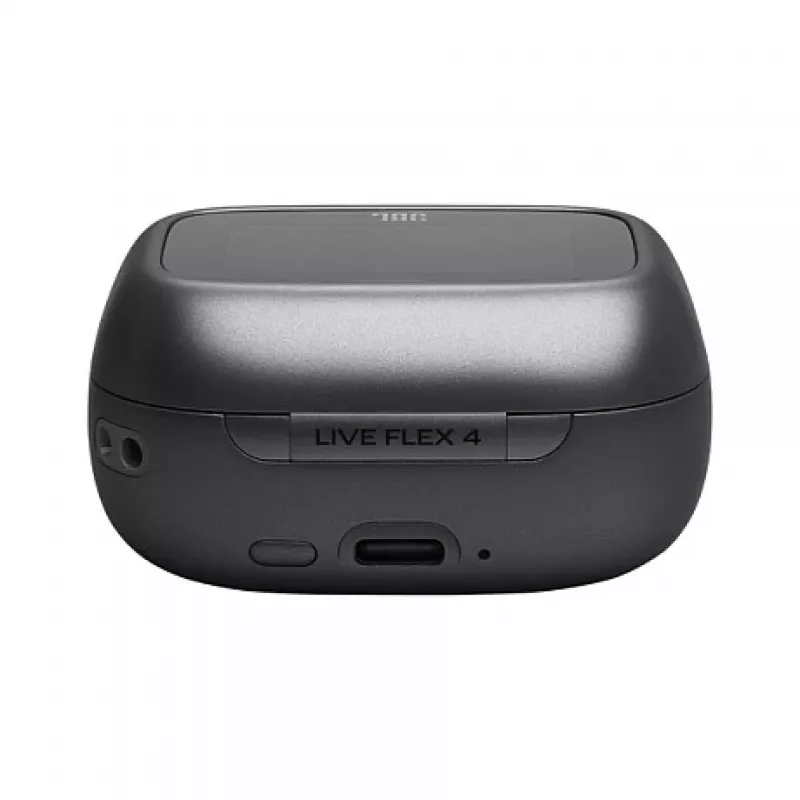 JBL LIVE Flex 4 belaidės į ausis įdedamos Bluetooth ausinės su adaptyviuoju triukšmo slopinimu, juodos
