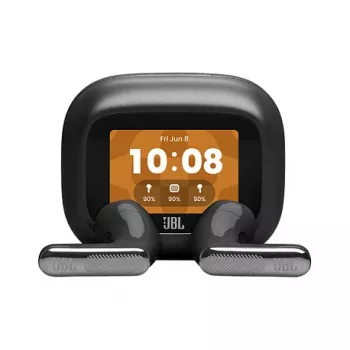 JBL LIVE Flex 4 belaidės į ausis įdedamos Bluetooth ausinės su adaptyviuoju triukšmo slopinimu, juodos