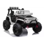 JC666 Policijos automobilis važinėti su baterija, LED šviesomis, MP3, nuotolinio valdymo pultu, baltas